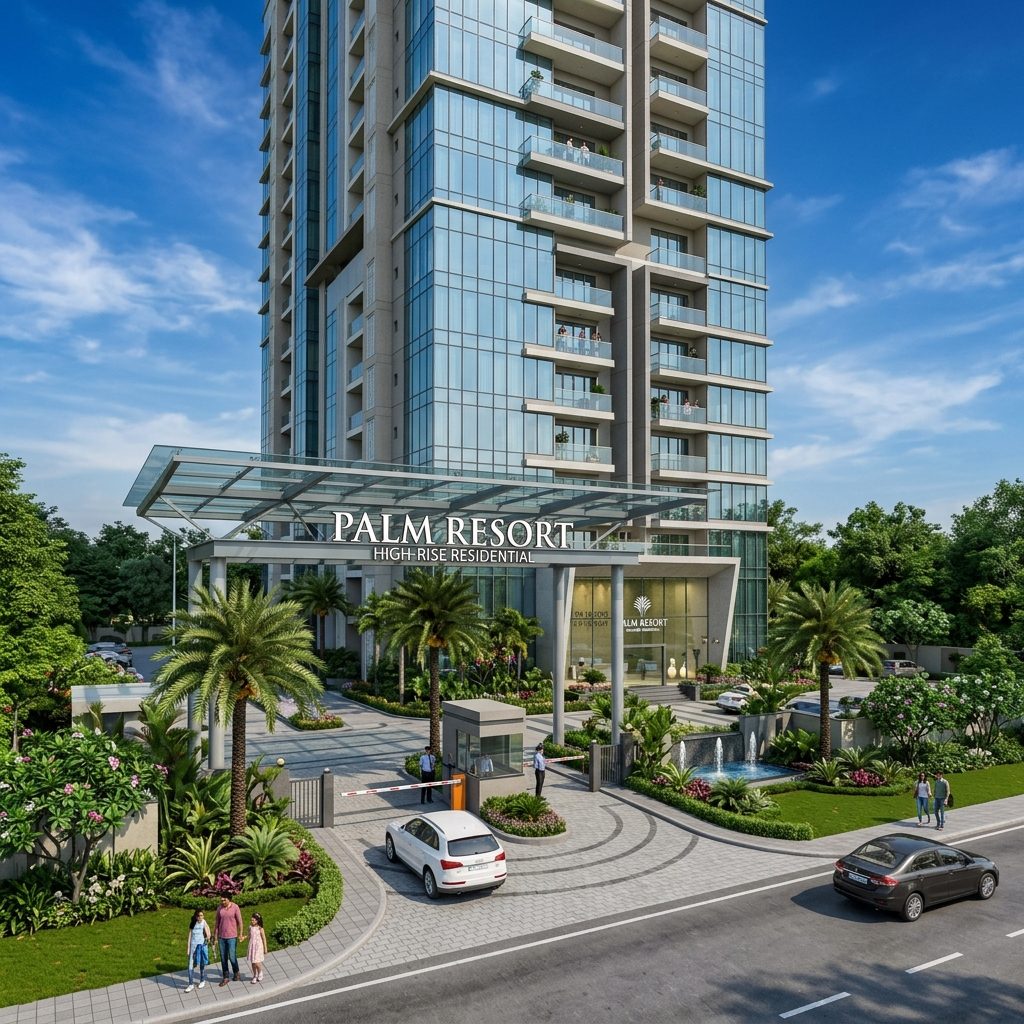 Palm Resort entrance, Rajnagar Extension